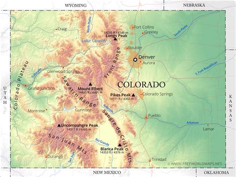 Rocky Mountains Colorado Map - Atlanta Georgia Map