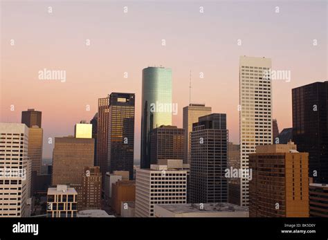 Houston skyline sunrise hi-res stock photography and images - Alamy