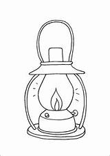 Oil Lamp Coloring Page Sketch sketch template