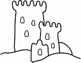 Sand Castle coloring Page  ColouringPages sketch template