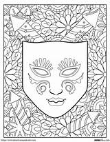 6 Free Mardi Gras Coloring Pages For Kids sketch template