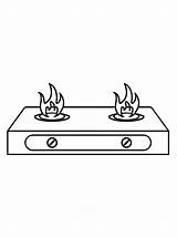 Coloring Pages Of A Gas Stove sketch template