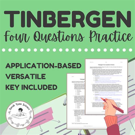 Tinbergen's Four Questions Worksheet - Classful