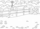 Farm Fence Coloring Page sketch template