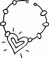 Heart Necklace Coloring Page  Free Printable Pages For Kids sketch template