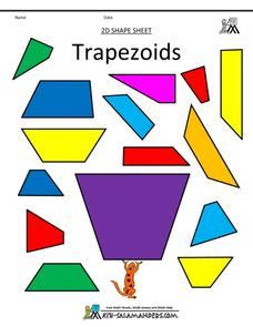 Trapezoids Worksheet for 1st - 2nd Grade | Lesson Planet