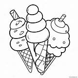 Ice Cream Cone Coloring Page 29964 23676 sketch template