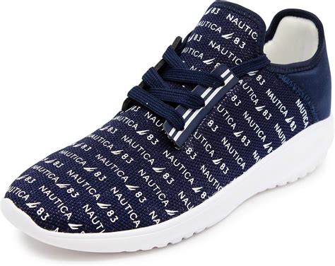 Nautica Women Fashion Sneaker Lace-Up Jogger Running Shoe-Adalie-Peacoat Logo-7 - Casual Women's ...