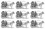 Horse Buggy Carriages Cart Mail Drawing Royal Coloring Coach Stagecoach  sketch template