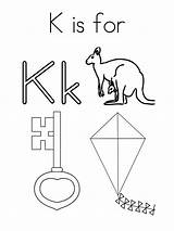 K Is For Kangaroo Coloring Page sketch template