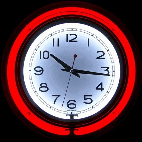 Neon Red Wall Clock | Red wall clock, Neon clock, Clock