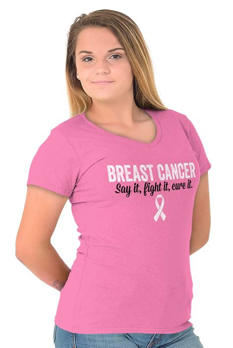 Brisco Brands - Breast Cancer Awareness Womens V-Neck T-Shirts Tees ...