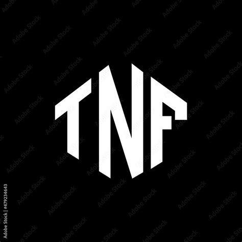 TNF letter logo design with polygon shape. TNF polygon and cube shape ...