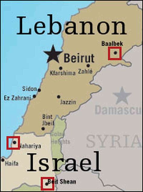 ISRAEL LEBANON MAP - EA WorldView