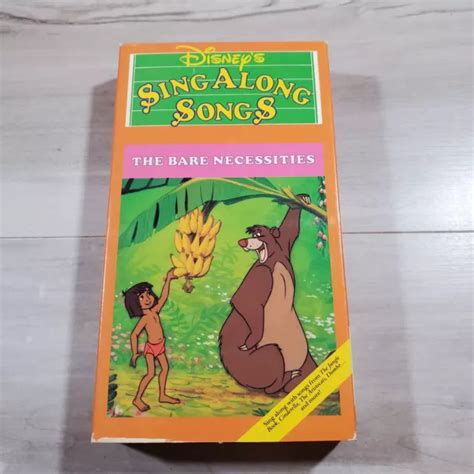 DISNEY SING ALONG Songs The Jungle Book Bare Necessities Used VHS Video ...