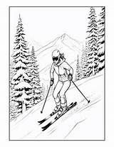 Ski Coloring Pages  Amazing Winter Vibes Illustrations For Kids And Adults sketch template