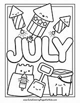 July Coloring Pages  Cute For Kids sketch template