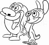 Free Printible Ren And Stimpy Coloring Pages sketch template