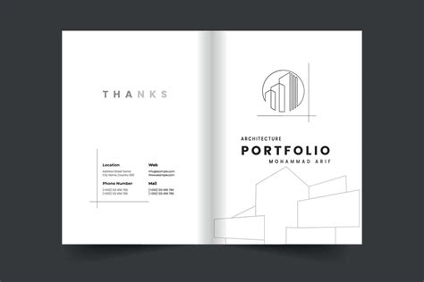 Building and architecture portfolio cover template and Brand guideline brochure cover layout ...