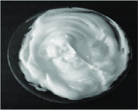 Cosmetic cream sample of the selected formulation. | Download ...