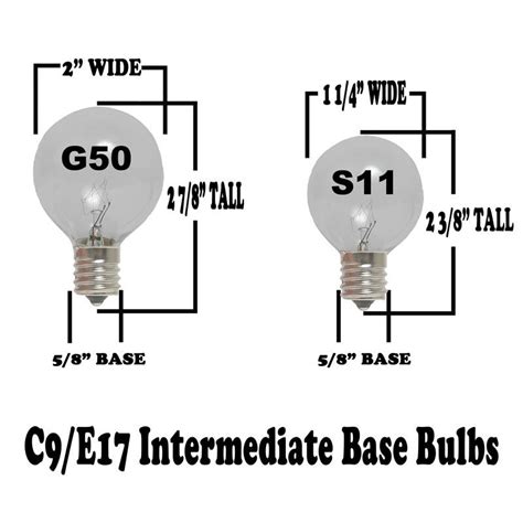 S11 Clear Sign Bulbs 10 Watt E17 Base - Novelty Lights, Inc.