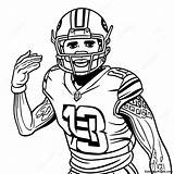 Odell Beckham Jr In Action Coloring Page  Pagescom sketch template