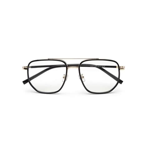 Zenith Titanium Irregular Black & Golden Chasma Frame for Men