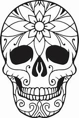 Sugar Skull Coloring Pages  Etsy sketch template