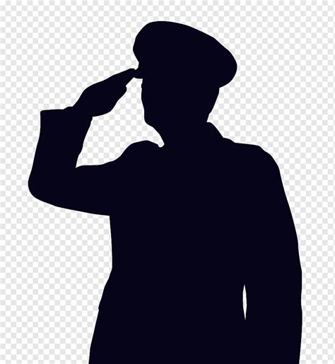 Soldier Salute Drawing Veteran, Soldier Saluting s, army, cartoon, silhouette png | PNGWing