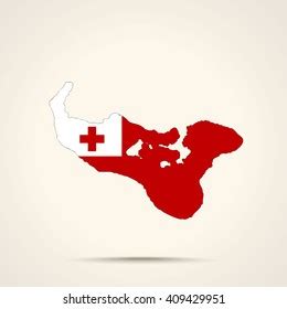 Map Tonga Tonga Flag Colors Stock Vector (Royalty Free) 409429951 ...