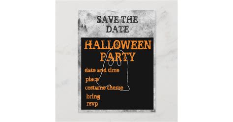 Halloween Party Save the Date Announcement Postcard | Zazzle