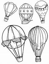 Hot Air Balloon Coloring Page sketch template