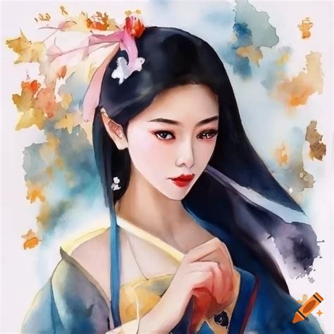 The legend of shen-li drama style watercolor image on Craiyon