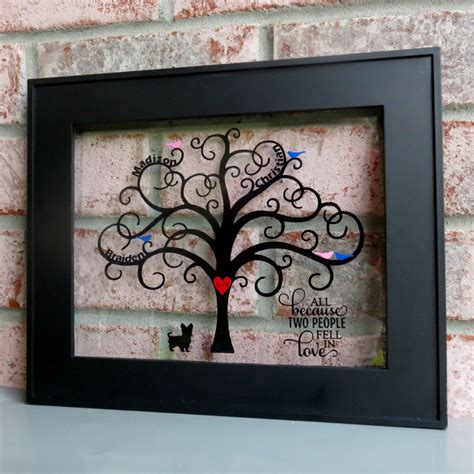Family Tree Frame with Vinyl - My Paper Craze | Family tree frame, Family tree project ...