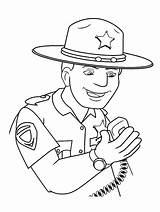 Sheriff Coloring Pages Badge Kids Printable Colouring Sketch Page sketch template