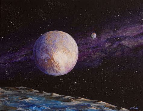 Pluto_Charon – Space Art by Christopher Doll