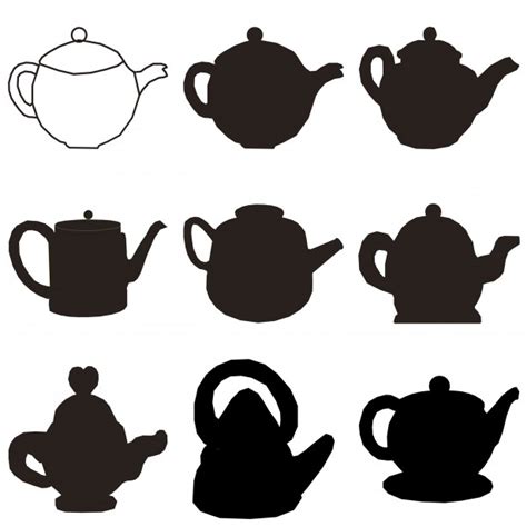 Tea Pots Set Of Nine Free Stock Photo - Public Domain Pictures