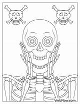 Skeleton Coloring Page Anatomy sketch template