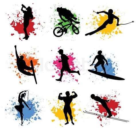 Sports silhouettes | Stock vector | Colourbox