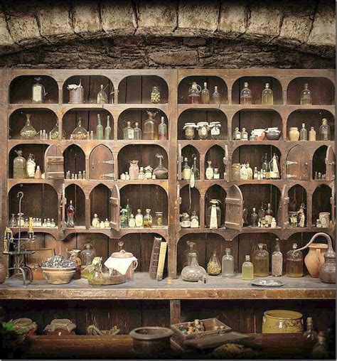 Apothecary cabinet, Apothecary, Witch cottage