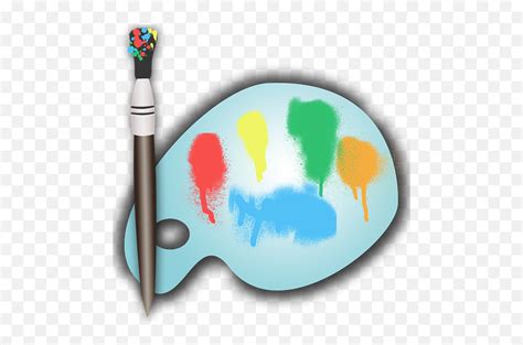 Paint Pallet Art Tools - Art Tools Transparent Background Emoji,Emoji Canvas Painting - free ...