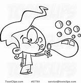 Girl Blowing Bubbles Familycornercom Sketch Coloring Page sketch template