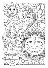 Sun Moon And Stars Coloring Page sketch template