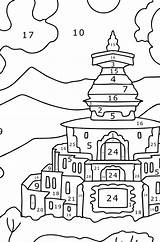 Monastery Coloring Pages Sketch Coloring Page sketch template