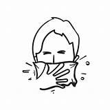 Cover Your Hand With Mouth sketch template