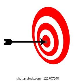 Archery Target Hit Arrow 库存插图 122907340 | Shutterstock