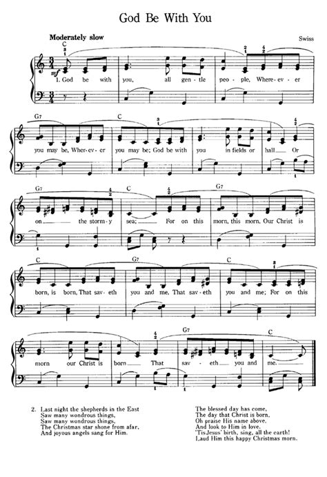 GOD BE WITH YOU Easy Piano Sheet music | Easy Sheet Music