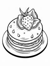 Strawberry Pancake Coloring Page Sweet And Delicious Fun  Premium AI sketch template
