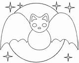 Halloween Bat Coloring Pages  Bats Cute Smile sketch template