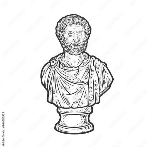 Vetor do Stock: Marcus Aurelius stoic philosopher and roman emperor ...